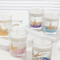 Ocean Life Scented Jelly Wax Candle - Clear Glass Container & Smokeless Wick