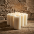 12-Pack Large Ivory Pillar Candles