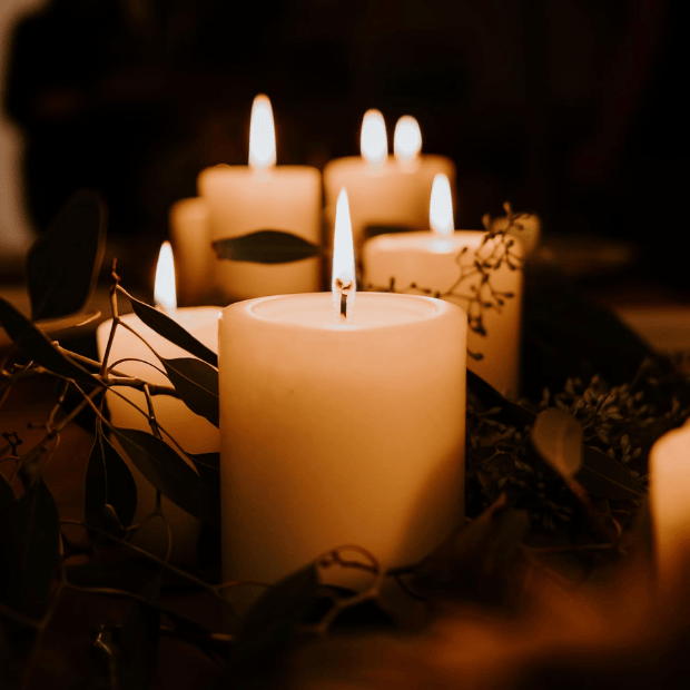 12-Pack Large Ivory Pillar Candles