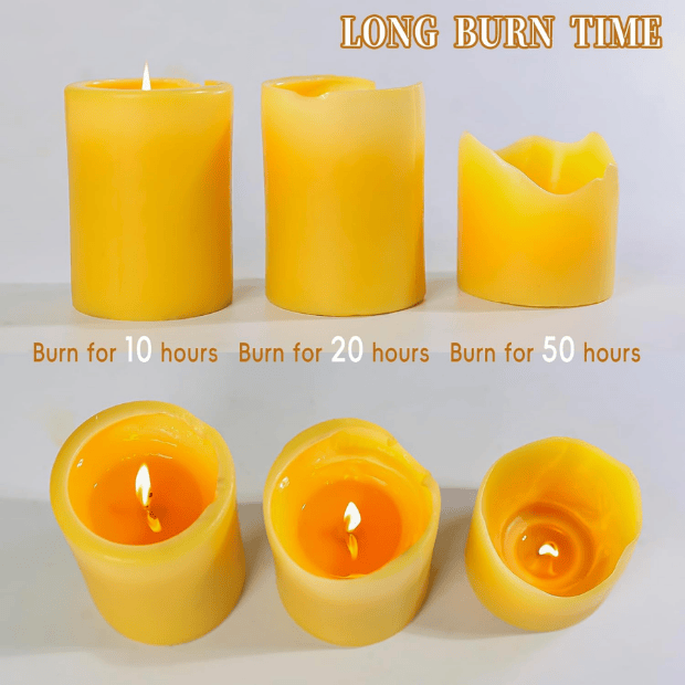2-Pack Pure Beeswax Pillar Candles