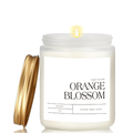 Premium Orange Blossom Soy Candle in Frosted White Glass