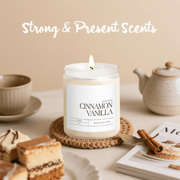 Premium Cinnamon Vanilla Soy Candle
