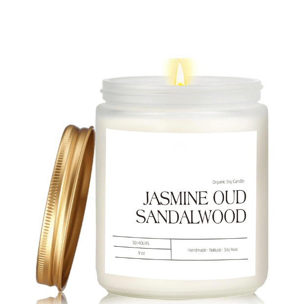 9oz Jasmine, Oud & Sandalwood Scented Candle