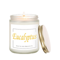 Premium Eucalyptus & Mint Soy Candle in Frosted White Glass