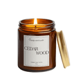 Premium Cedarwood & Saffron Soy Candle in Amber Jar