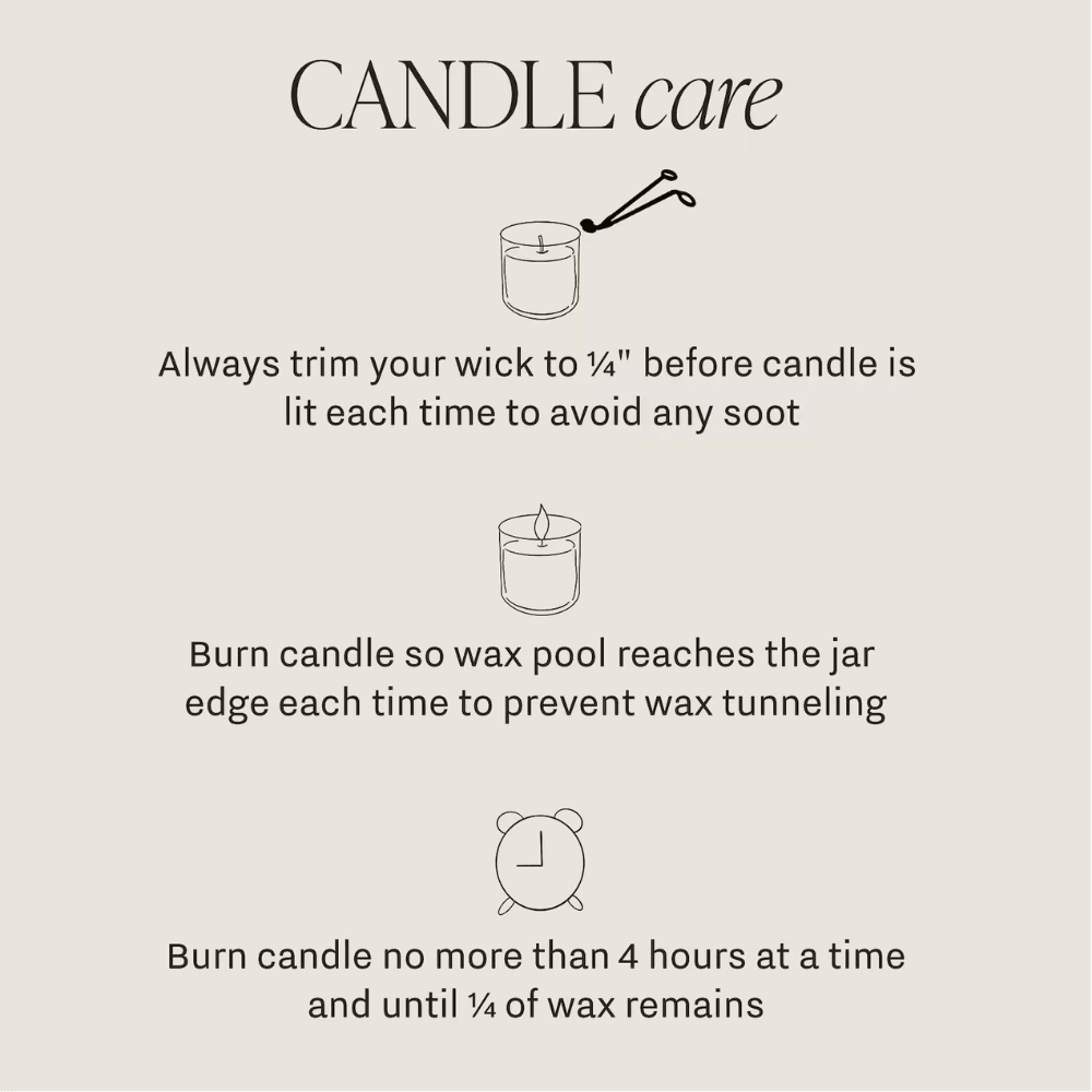 Lemon Zest & Sea Salt Scented Soy Wax Candle - Clear Glass Jar with Cotton Wick