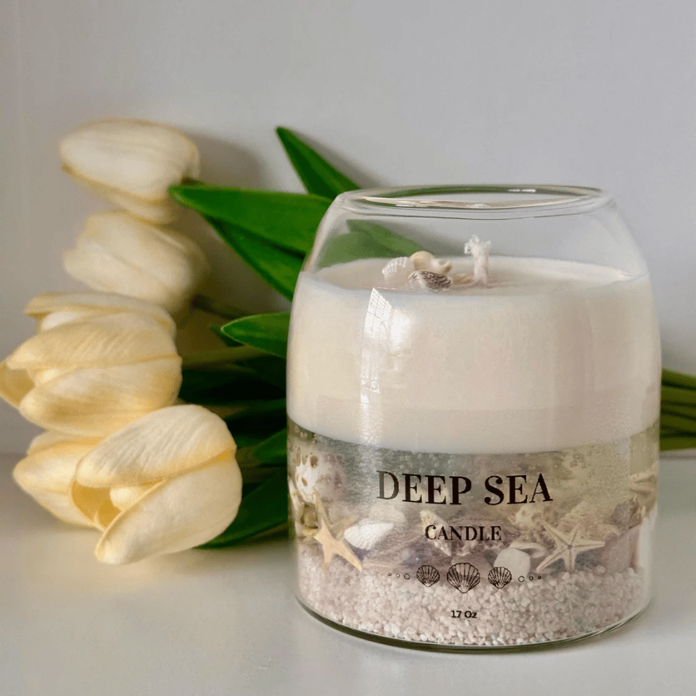 Sea Breeze Scented Dual-Layer Soy & Gel Wax Candle