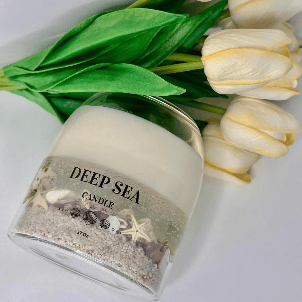 Sea Breeze Scented Dual-Layer Soy & Gel Wax Candle