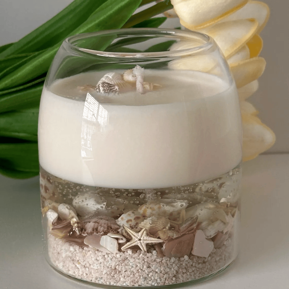 Sea Breeze Scented Dual-Layer Soy & Gel Wax Candle