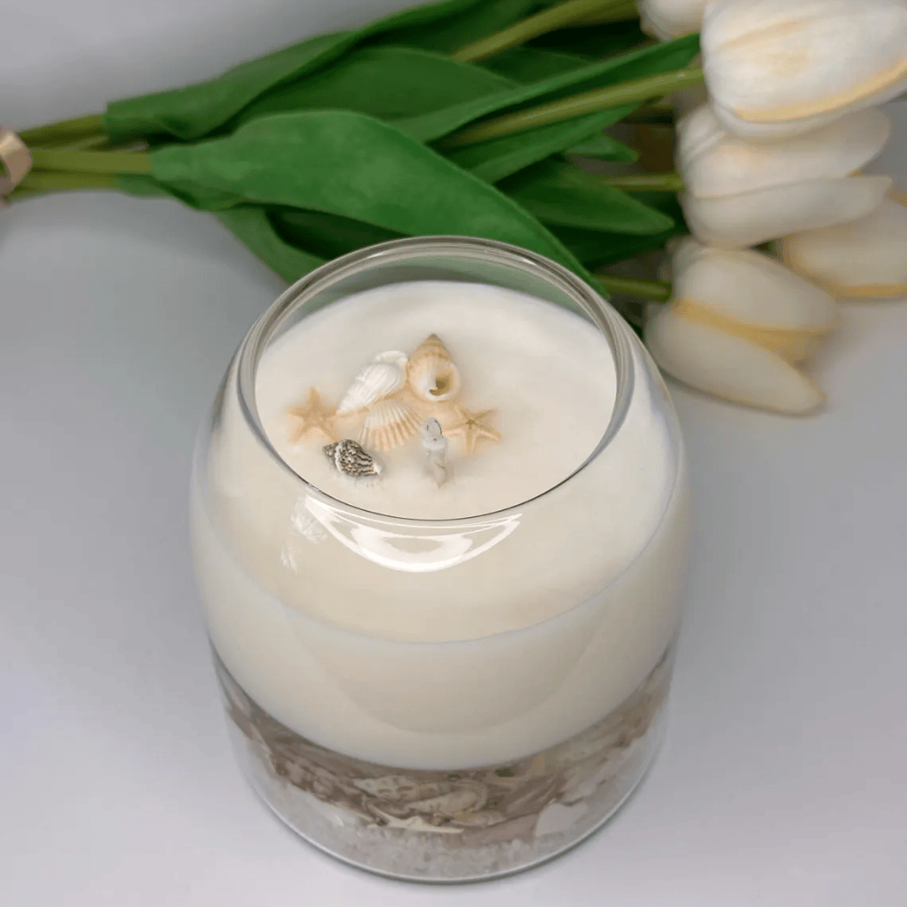 Sea Breeze Scented Dual-Layer Soy & Gel Wax Candle