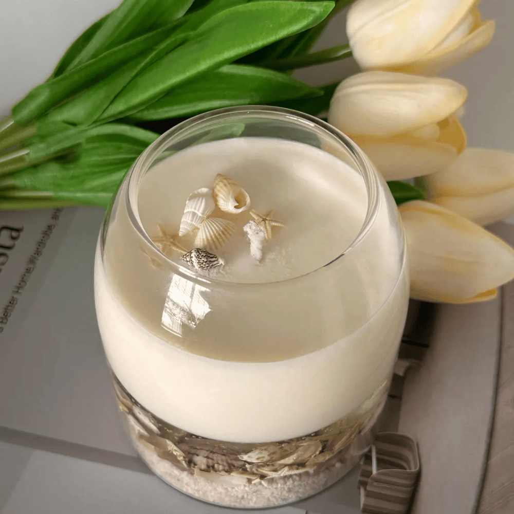 Sea Breeze Scented Dual-Layer Soy & Gel Wax Candle