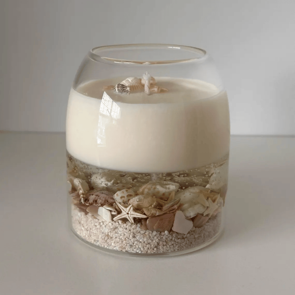Sea Breeze Scented Dual-Layer Soy & Gel Wax Candle