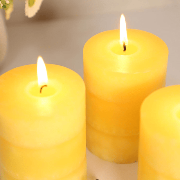 Hand-Poured White Sage Pillar Candles – Dripless Aromatherapy Set for Home Cleansing & Relaxation