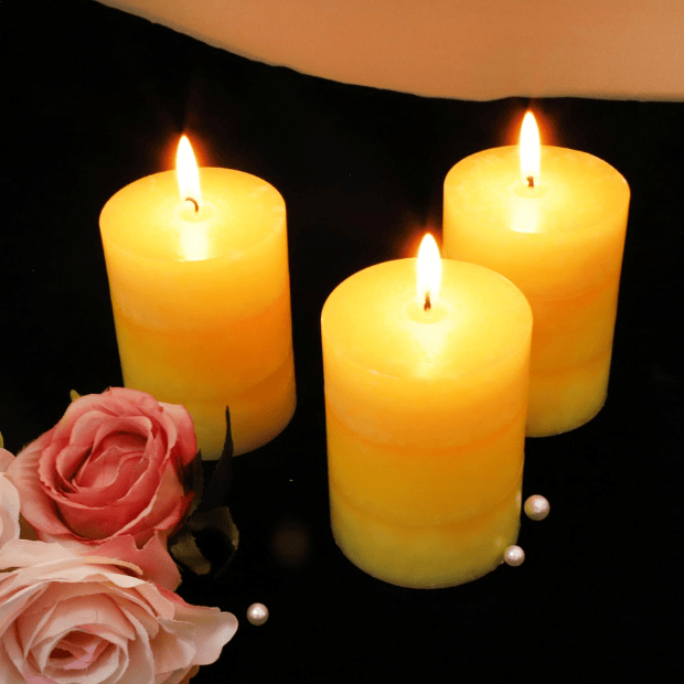Hand-Poured White Sage Pillar Candles – Dripless Aromatherapy Set for Home Cleansing & Relaxation