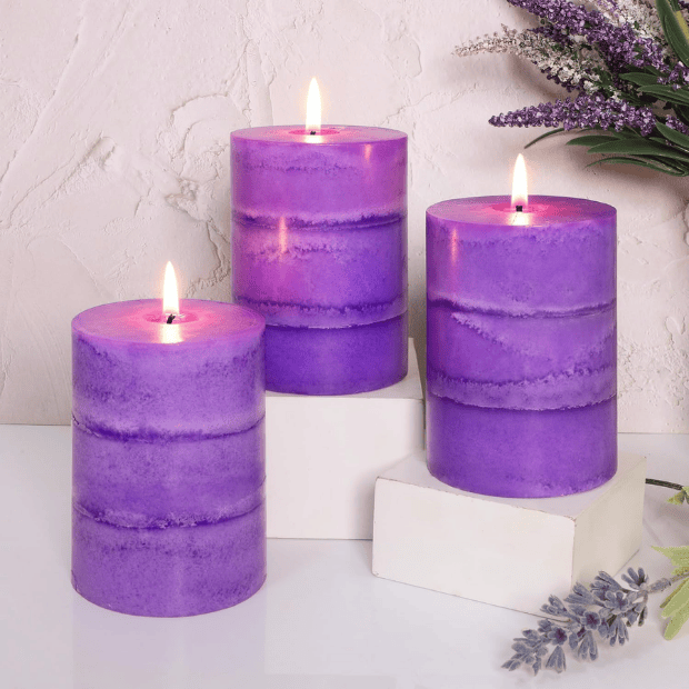 Hand-Poured White Sage Pillar Candles – Dripless Aromatherapy Set for Home Cleansing & Relaxation