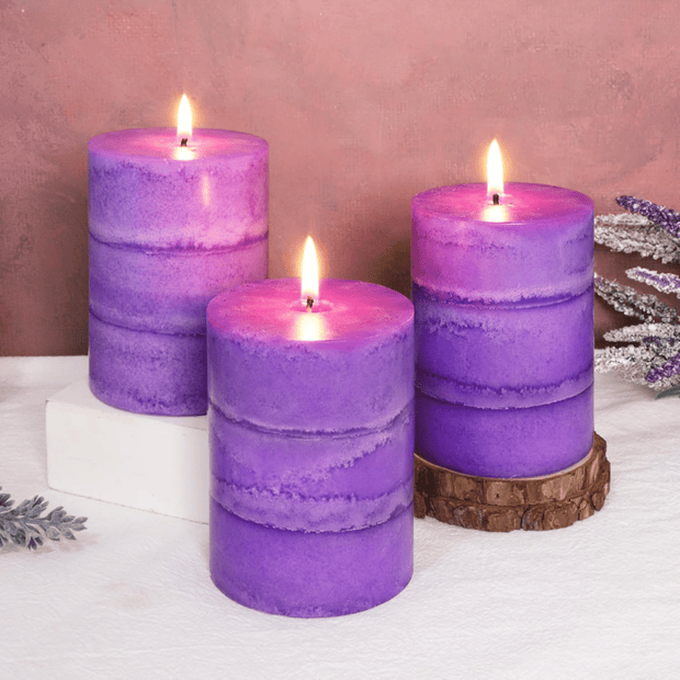 Hand-Poured White Sage Pillar Candles – Dripless Aromatherapy Set for Home Cleansing & Relaxation