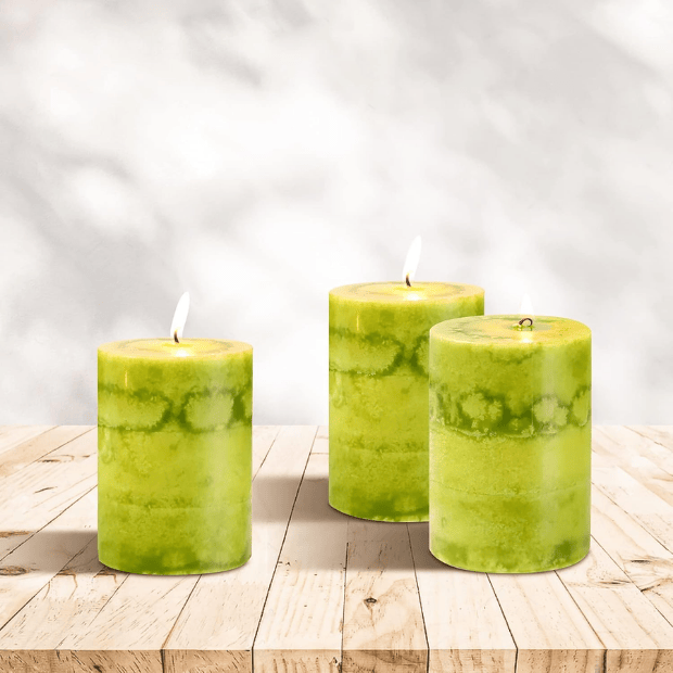 Hand-Poured White Sage Pillar Candles – Dripless Aromatherapy Set for Home Cleansing & Relaxation