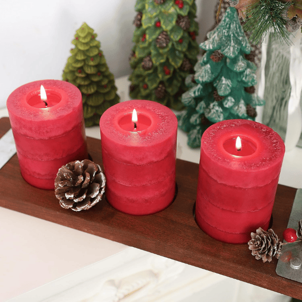 Hand-Poured White Sage Pillar Candles – Dripless Aromatherapy Set for Home Cleansing & Relaxation