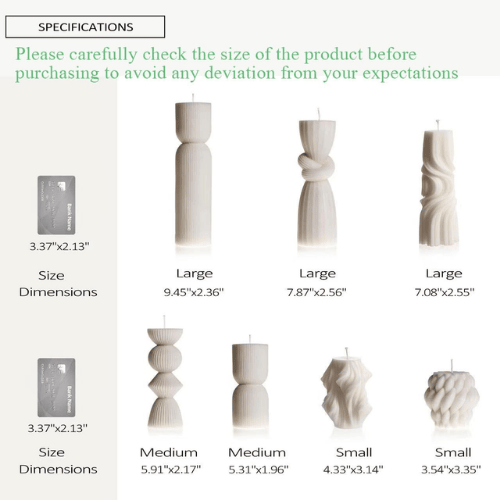 7-Piece Artisan Hand-Poured Pillar Set – Premium Ribbed Soy Wax