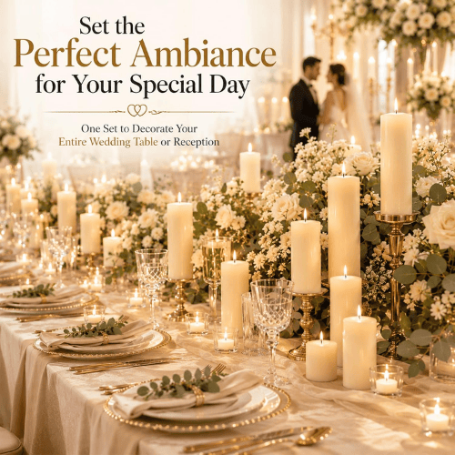 White Unscented Soy Wax Pillar Candles 12-Pack