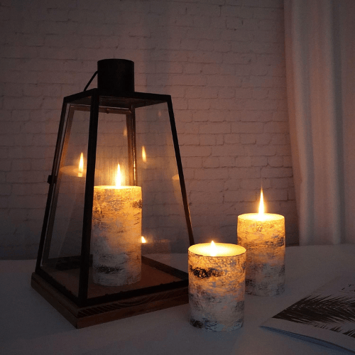 Hand-Poured Unscented Pillar Candle Set