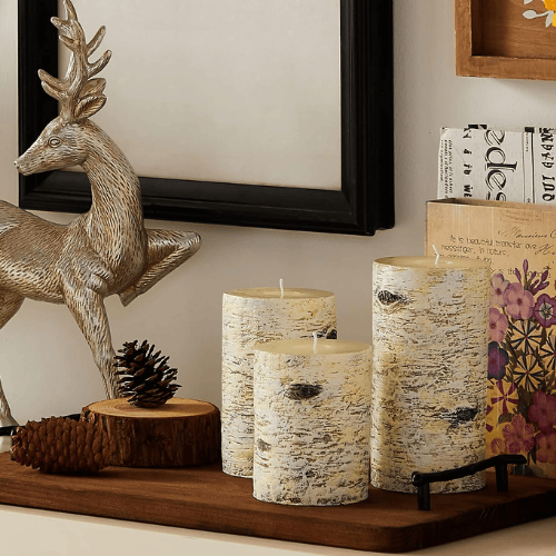 Hand-Poured Unscented Pillar Candle Set