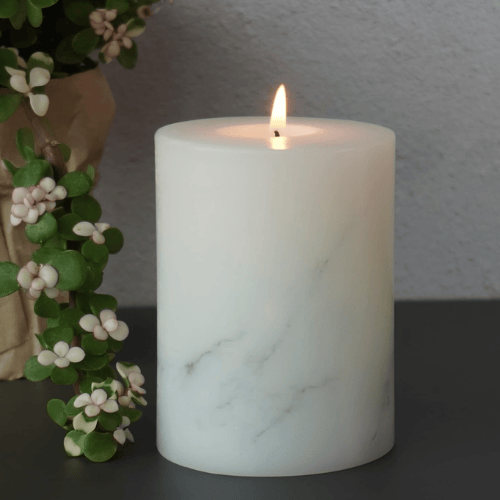 Hand-Poured Unscented Pillar Candle Set