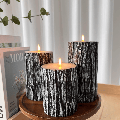 Hand-Poured Unscented Pillar Candle Set