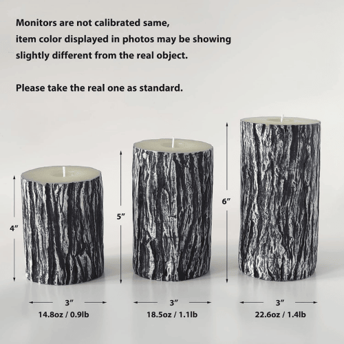 Hand-Poured Unscented Pillar Candle Set