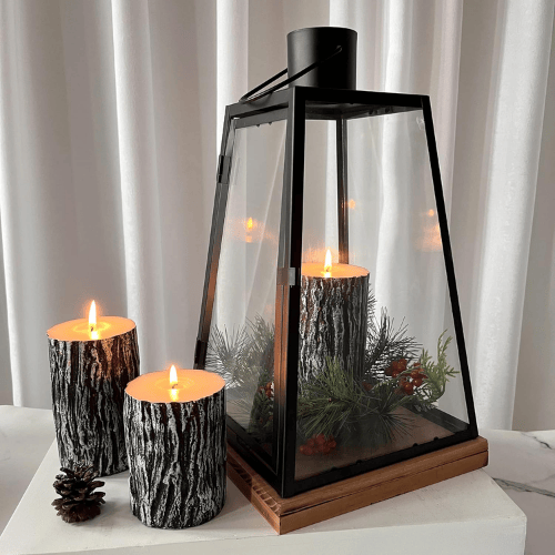 Hand-Poured Unscented Pillar Candle Set