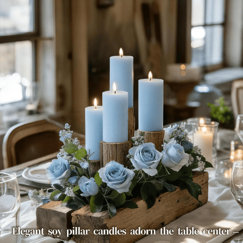 6-Pack Non-Toxic Soy Pillar Candles