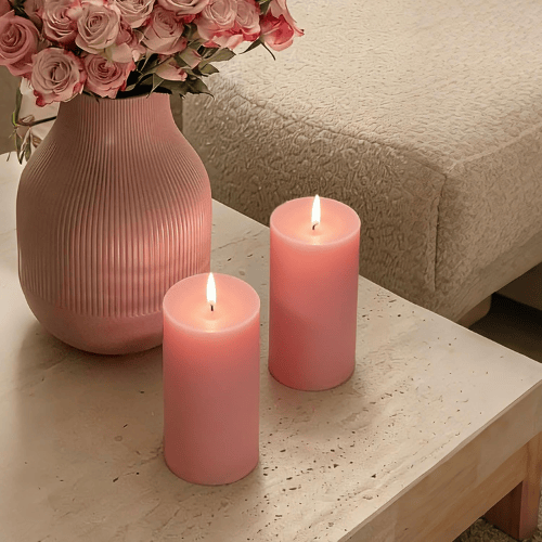 6-Pack Non-Toxic Soy Pillar Candles