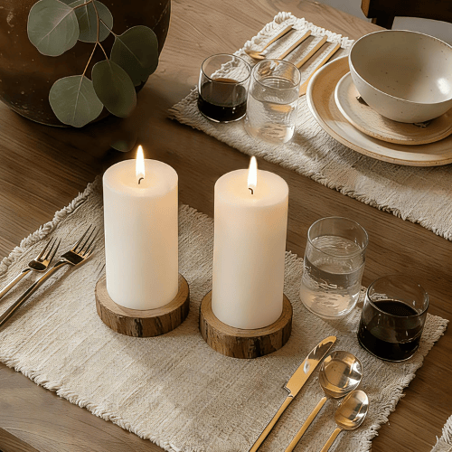 6-Pack Non-Toxic Soy Pillar Candles